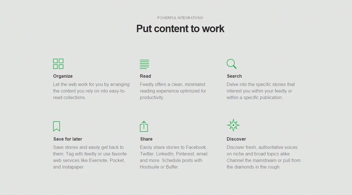 Características de Feedly
