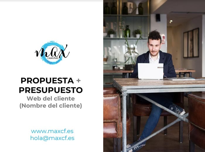 Cómo hacer un presupuesto: ejemplo Max Camuñas
