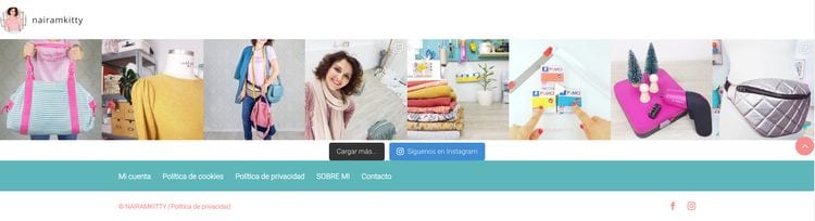 footer web: menú