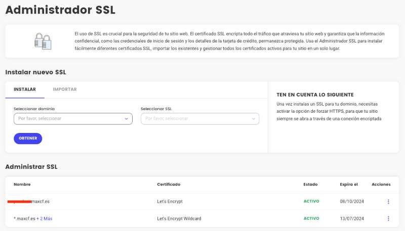 Funcionalidades SiteGround: SSL Let´s Encrypt y Wildcard